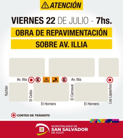 Restricci&oacute;n de tr&aacute;nsito en Avenida Illia
