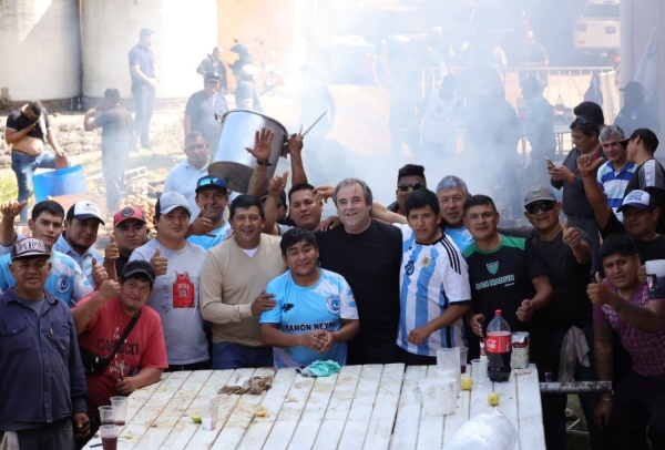 Bernis y Neyra compartieron un encuentro con trabajadores de la UOCRA