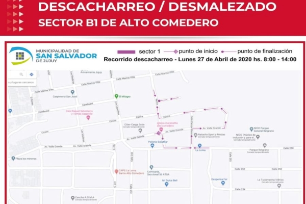 Operativo de descacharrado en Alto Comedero