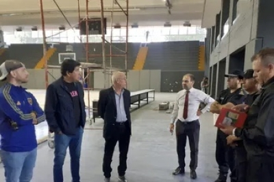 Operativo para el partido de reinauguraci&oacute;n del Estadio Federaci&oacute;n de B&aacute;squet