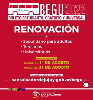 Desde el 1&deg; de agosto renovar&aacute;n el Begu