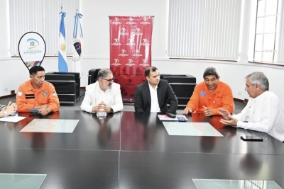 El intendente Jorge recibi&oacute; al nuevo jefe de la Polic&iacute;a y al titular de Emergencias de la provincia