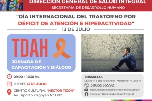 El jueves 13 se dictar&aacute; una Jornada de Capacitaci&oacute;n y Di&aacute;logo sobre el &ldquo;TDHA&rdquo;