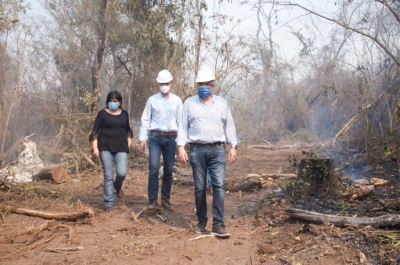Morales recorri&oacute; el Parque Nacional Calilegua afectado por los incendios