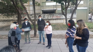 Candidatos del Frente Cambia Jujuy en barrio El Arenal
