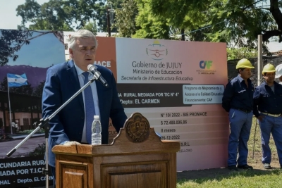 Morales puso en marcha la construcci&oacute;n de otra escuela financiada con la energ&iacute;a de Cauchari