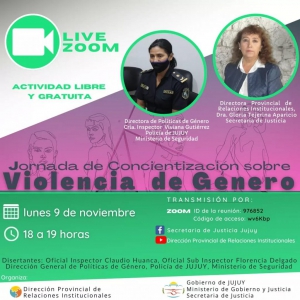 Invitan a jornada de concientizaci&oacute;n sobre violencia de g&eacute;nero