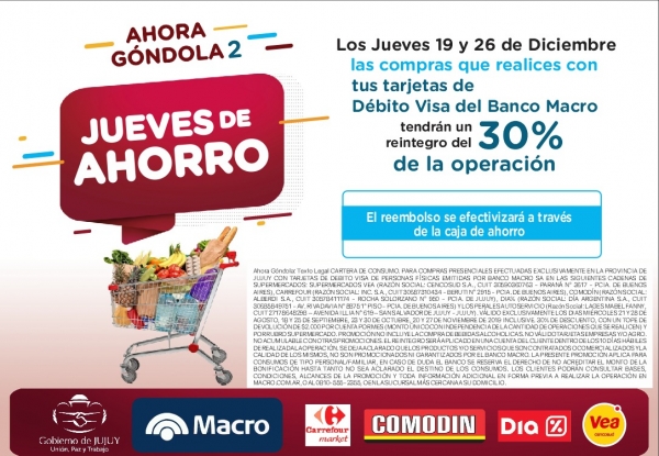 &ldquo;JUEVES DE AHORRO&rdquo; EN SUPERMERCADOS