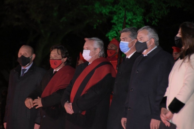 Morales acompañó al presidente Fernández en homenaje a Güemes
