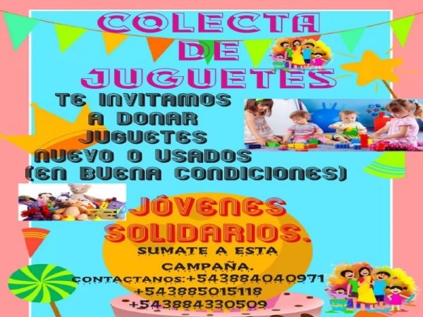 J&oacute;venes solidarios recolectan juguetes