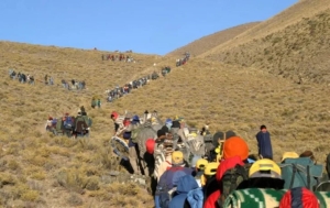Punta Corral. Brigadistas en la Peregrinaci&oacute;n