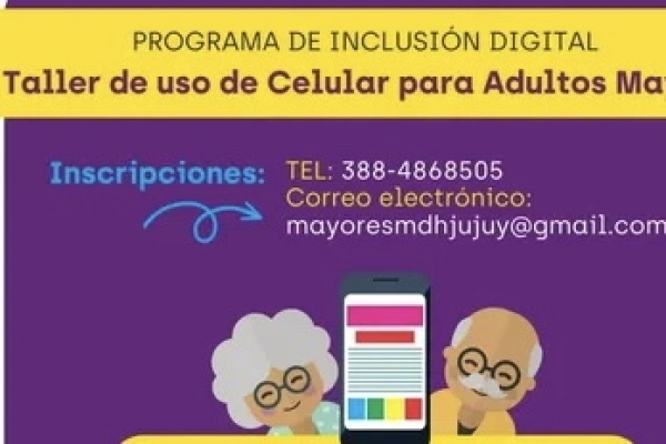 Capacitaci&oacute;n sobre uso del celular para personas adultas mayores de Monterrico