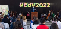 Morales encabez&oacute; el acto de cierre del Programa Recreando EdV