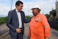 Sadir visit&oacute; obra de pavimentaci&oacute;n en Alto Comedero
