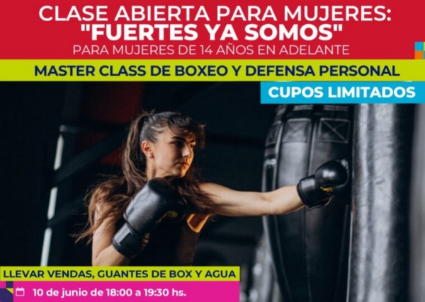 Clase abierta de box y defensa personal con la &ldquo;Pumita&rdquo; Carabajal