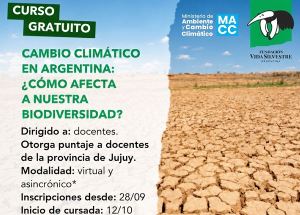 Docentes podr&aacute;n capacitarse gratis en Cambio Clim&aacute;tico