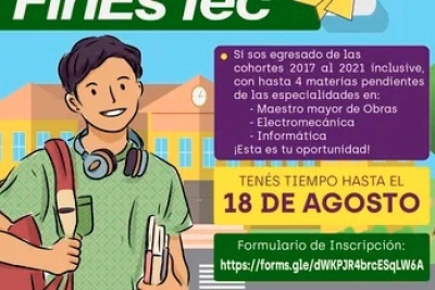 Inician las Inscripciones para el plan FinEsTec 2023