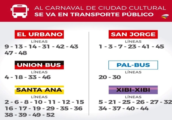 Colectivos urbanos para el "carnaval&oacute;dromo"