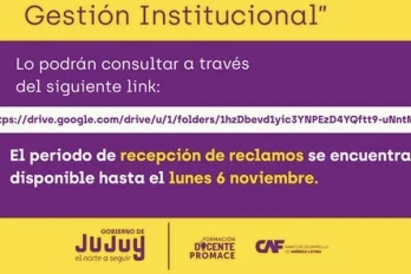 Est&aacute; disponible el listado provisorio de aprobados del Curso "A Rodar por Jujuy: Coordenadas para la Gesti&oacute;n Institucional"