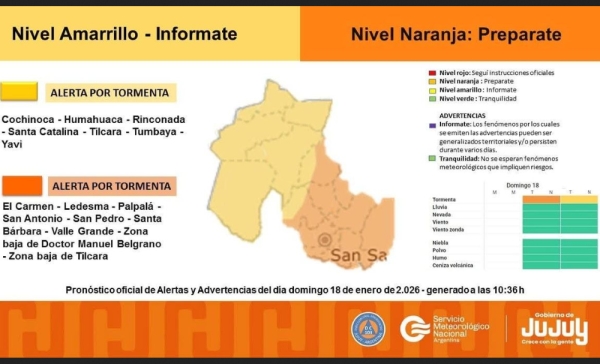 Alertas meteorol&oacute;gicas en Jujuy: recomendaciones y tel&eacute;fonos &uacute;tiles