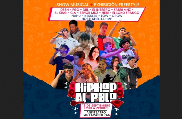 Se viene "Hip Hop al Palo" en Anfiteatro Las Lavanderas