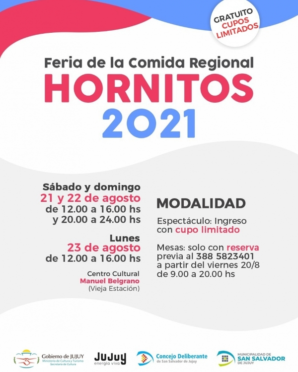 "Los Hornitos" 2021 con protocolos y capacidad reducida