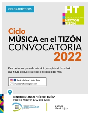 Convocan a artistas para ser parte del Ciclo de M&uacute;sica en el Tiz&oacute;n