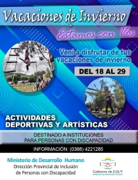 Vacaciones de invierno inclusivas "Estamos con Vos"