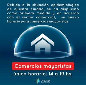 Comercios mayoristas de La Quiaca reducen el horario por aumento de casos de coronavirus