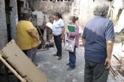 Relevamiento a familia de Libertador por incendio en su vivienda