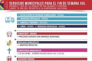 Servicios municipales para el fin de semana XXL