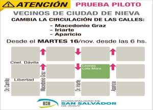 Cambio de circulaci&oacute;n en calles de Ciudad de Nieva