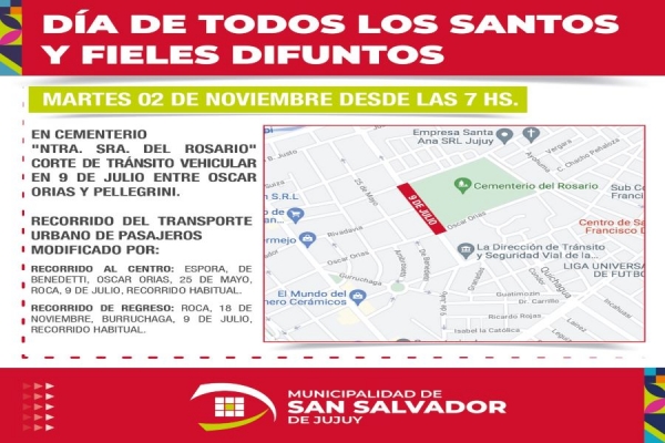 "D&iacute;a de los Fieles Difuntos" y apertura de cementerios