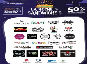 4&deg; edici&oacute;n de La Noche de los S&aacute;ndwiches