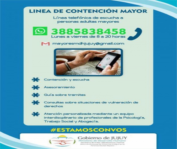 L&iacute;nea telef&oacute;nica de Contenci&oacute;n al Mayor