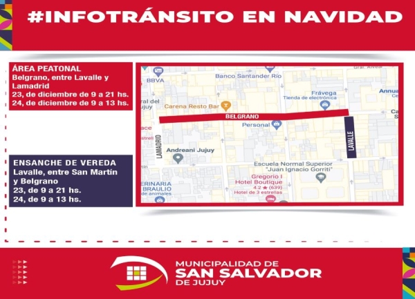 M&aacute;s &aacute;reas peatonales por las fiestas de Fin de A&ntilde;o