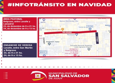 M&aacute;s &aacute;reas peatonales por las fiestas de Fin de A&ntilde;o