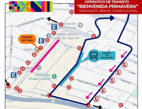 FNE.Dispositivos de tr&aacute;nsito por los desfiles de carrozas