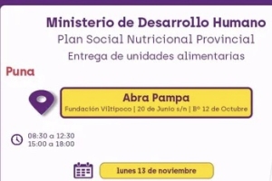 Comer en Casa: localidades de la Puna recibir&aacute;n unidades alimentarias
