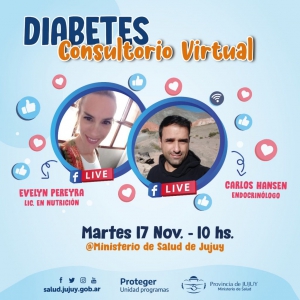 Con propuestas virtuales se incia el Mes de la Diabetes