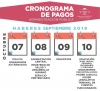EL LUNES 7 INICIA EL CRONOGRAMA DE PAGOS