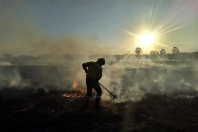 Jujuy trabaja en terreno para evitar el avance de los incendios de Salta