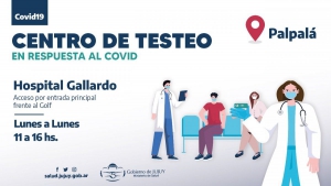 Comienza a funcionar el Centro de Testeo en Palpal&aacute;