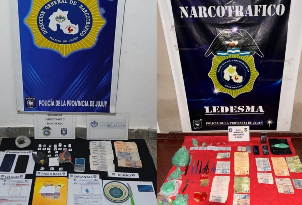 Narcomenudeo en Jujuy: m&aacute;s de 1.500 dosis secuestradas