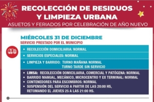 Servicios: c&oacute;mo funcionar&aacute;n el 31 de diciembre y el 1 y 2 de enero