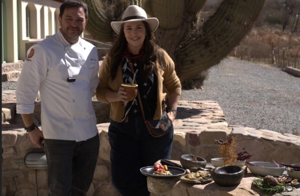 Gabriel Rocca y la cocinera Narda Lepes lanzaron programa desde Jujuy