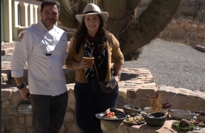 Gabriel Rocca y la cocinera Narda Lepes lanzaron programa desde Jujuy