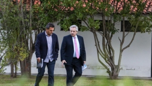Alberto se reuni&oacute; con Massa para afinar los votos del acuerdo con el FMI en Diputados