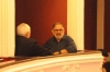 Jorge y el realizador Marcelo Pont presenciaron charla de Guillermo Francella
