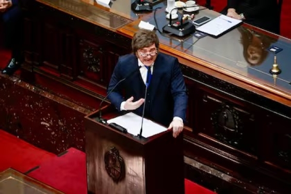 Javier Milei reafirm&oacute; en el Congreso su alianza estrat&eacute;gica con los Estados Unidos: &ldquo;Es hora de hacer de esto una pol&iacute;tica de Estado&rdquo;